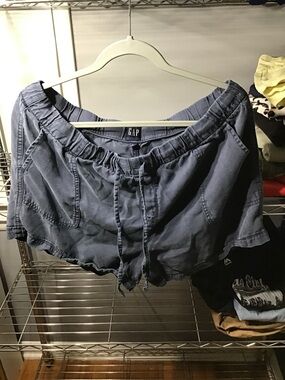 GAP Women's Slate Blue Drawstring Casual Shorts